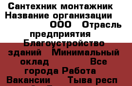 Сантехник-монтажник › Название организации ­ Call-Telecom, ООО › Отрасль предприятия ­ Благоустройство зданий › Минимальный оклад ­ 50 000 - Все города Работа » Вакансии   . Тыва респ.,Ак-Довурак г.